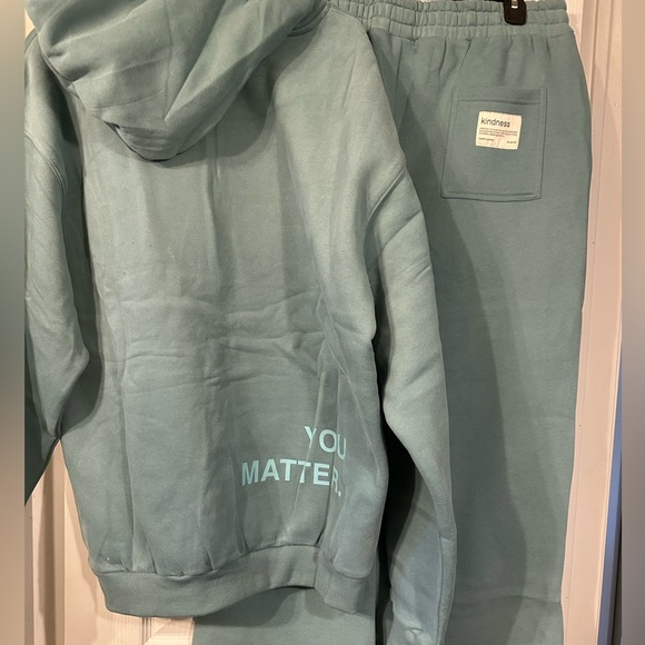 COMFRT “You Matter” Bundle in Jade!!! Hoodie & Straight Leg Sweatpants in XL - Picture 4 of 16